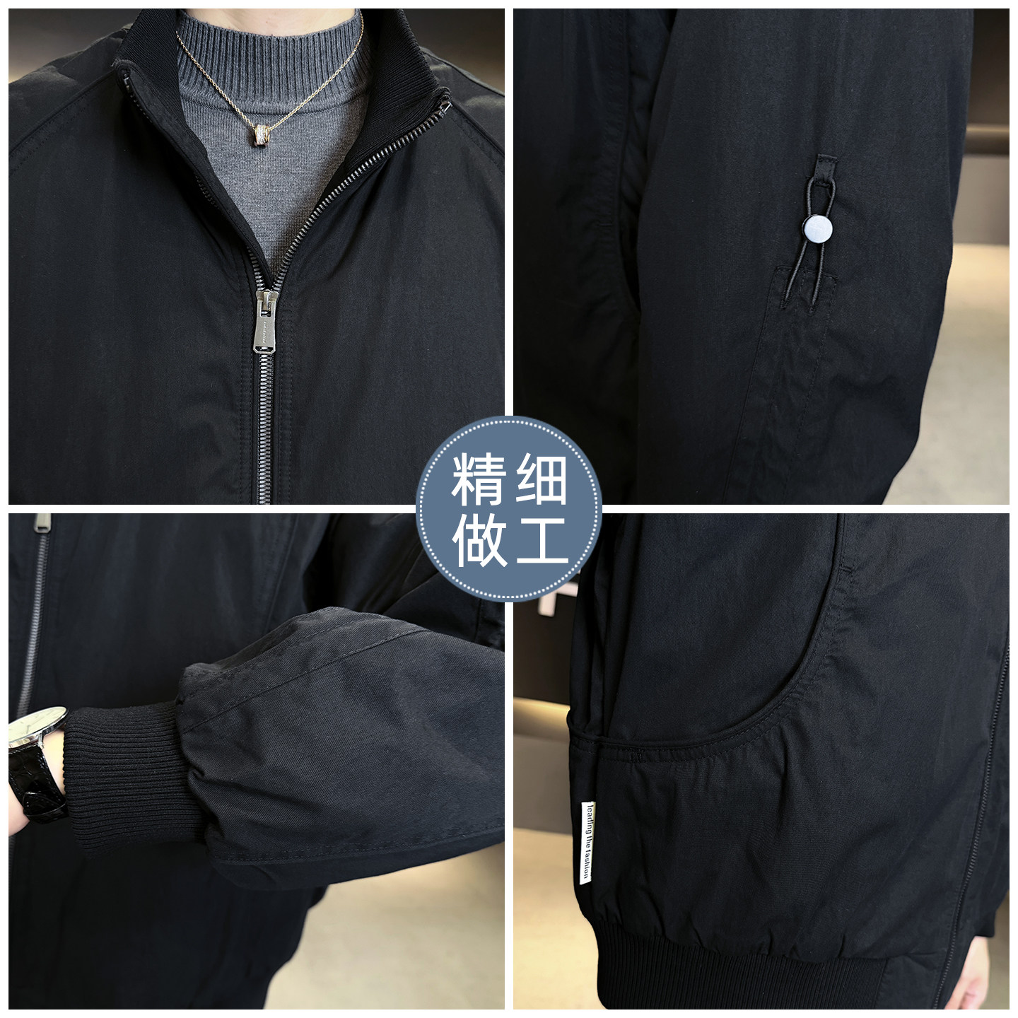 2025年冬男微宽松针织领标90夹克羽绒服A230-95707-P220(控320),男装夹克,电商A230