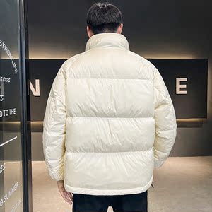2025冬男标90玉米格贴标宽松羽绒服A230-909-P268（控368）图片