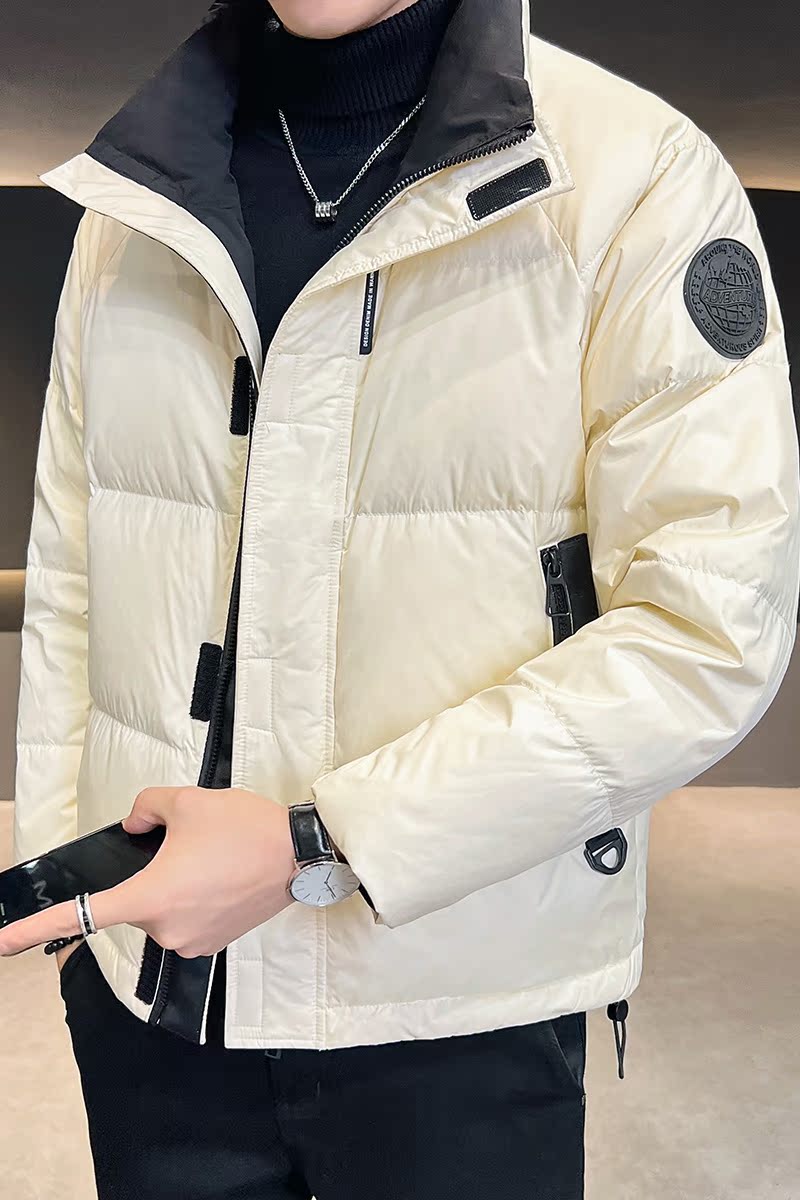 2025冬男标90玉米格贴标宽松羽绒服A230-909-P268（控368）,男装羽绒服,电商A230
