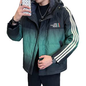 2025年冬季男微宽松渐变撞色三条杆羽绒服A230-C383-P195(控280)图片