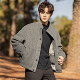 2025年年货款立领纽扣加绒毛呢外套A230-1088-P208(控308），女装短外套，电商A230