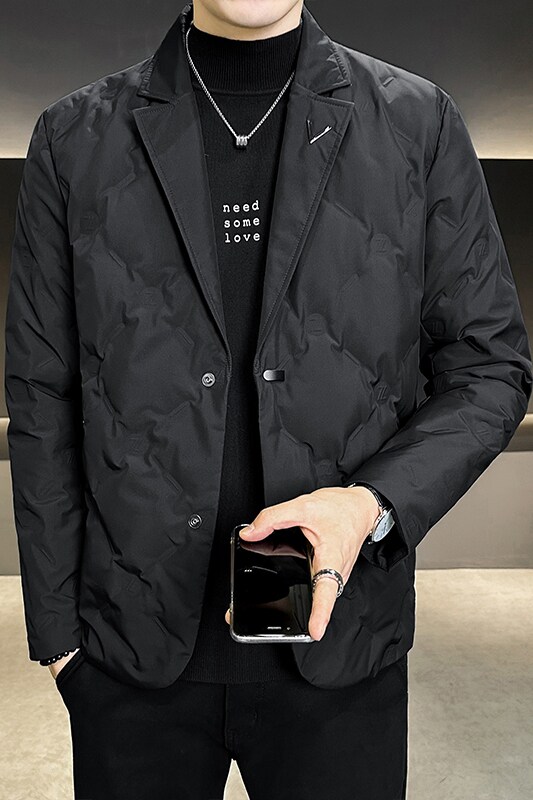 2026冬男休闲印花西服新标90带羽绒A230-2703-P205(控308),男装西服,电商A230