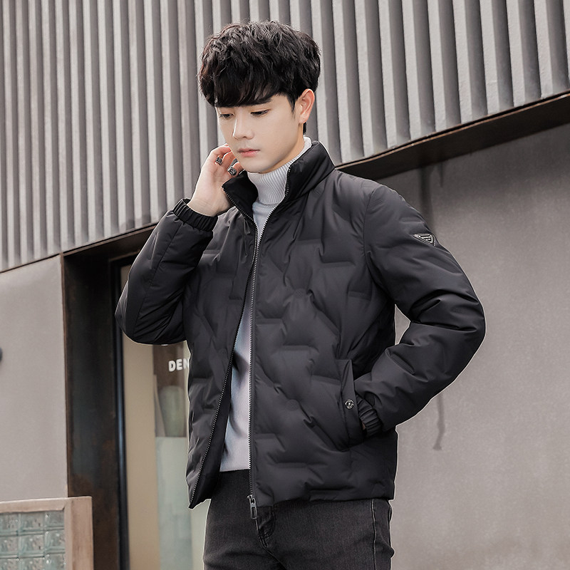 2025冬男款标90修身压花立领贴标羽绒服A230-K001-P175(控270),男装羽绒服,电商A230