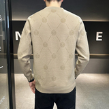 2025年秋冬季男士圆领欧版修身提花套头毛衣A230-8882-P78(控108)，男装针织衫/毛衣，电商A230