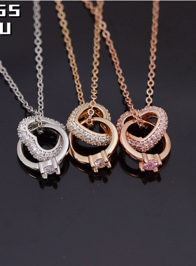 抖音s925银项链女百搭心形