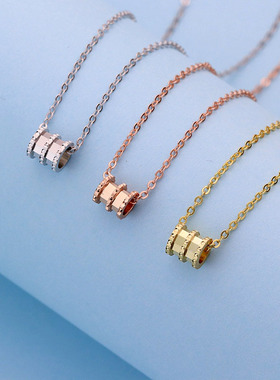 S925纯银转运珠小蛮腰项链锁骨链