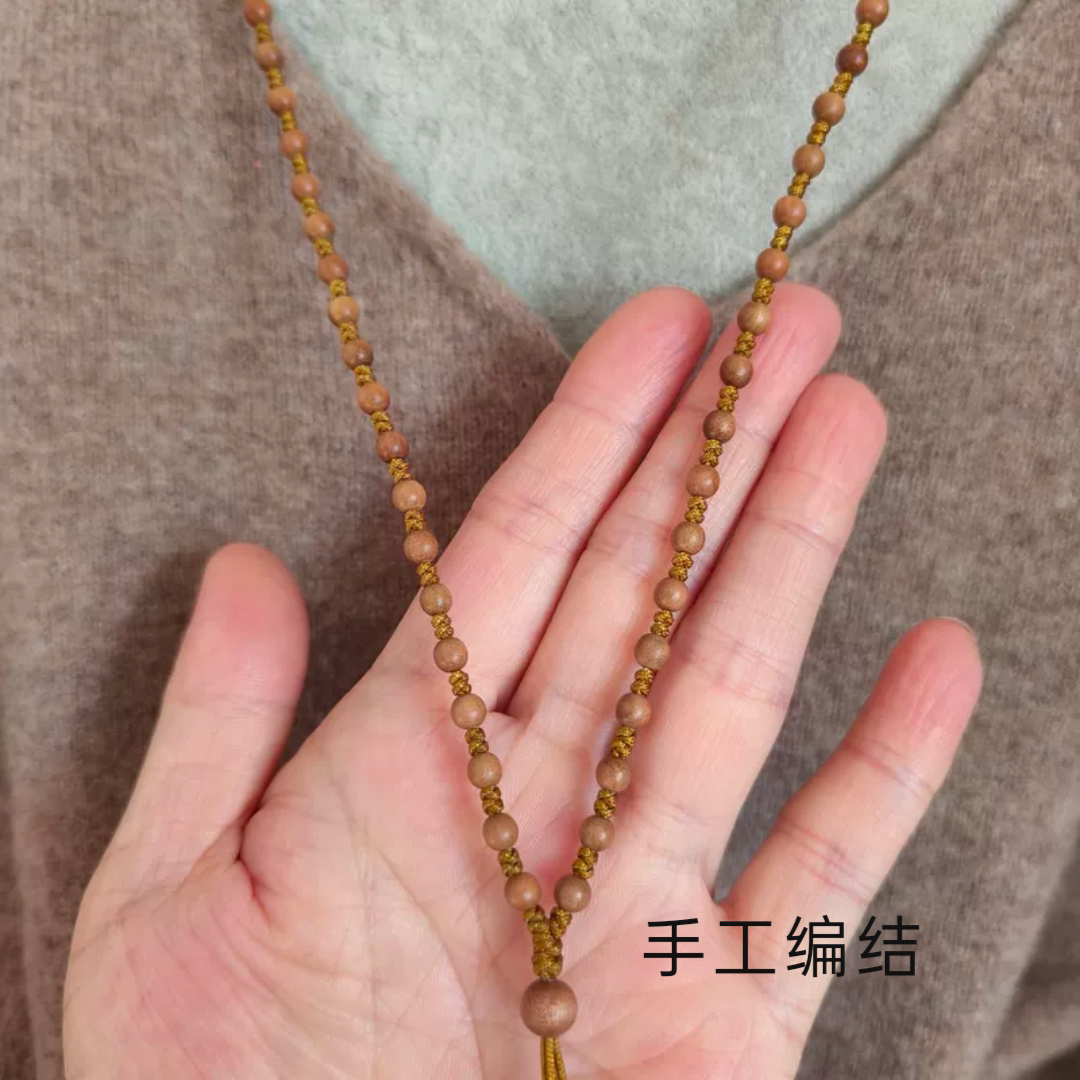 手工编织印度老山檀香木吊坠绳