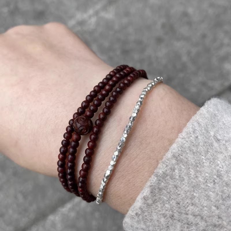 小珠精致简约印度小叶紫檀缺木