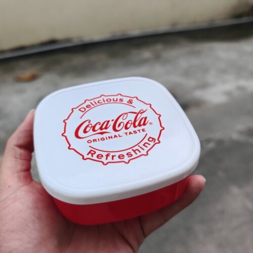 日单可乐联名小饭盒收纳盒 便当盒350ml 塑料盒 家用公司好看餐盒