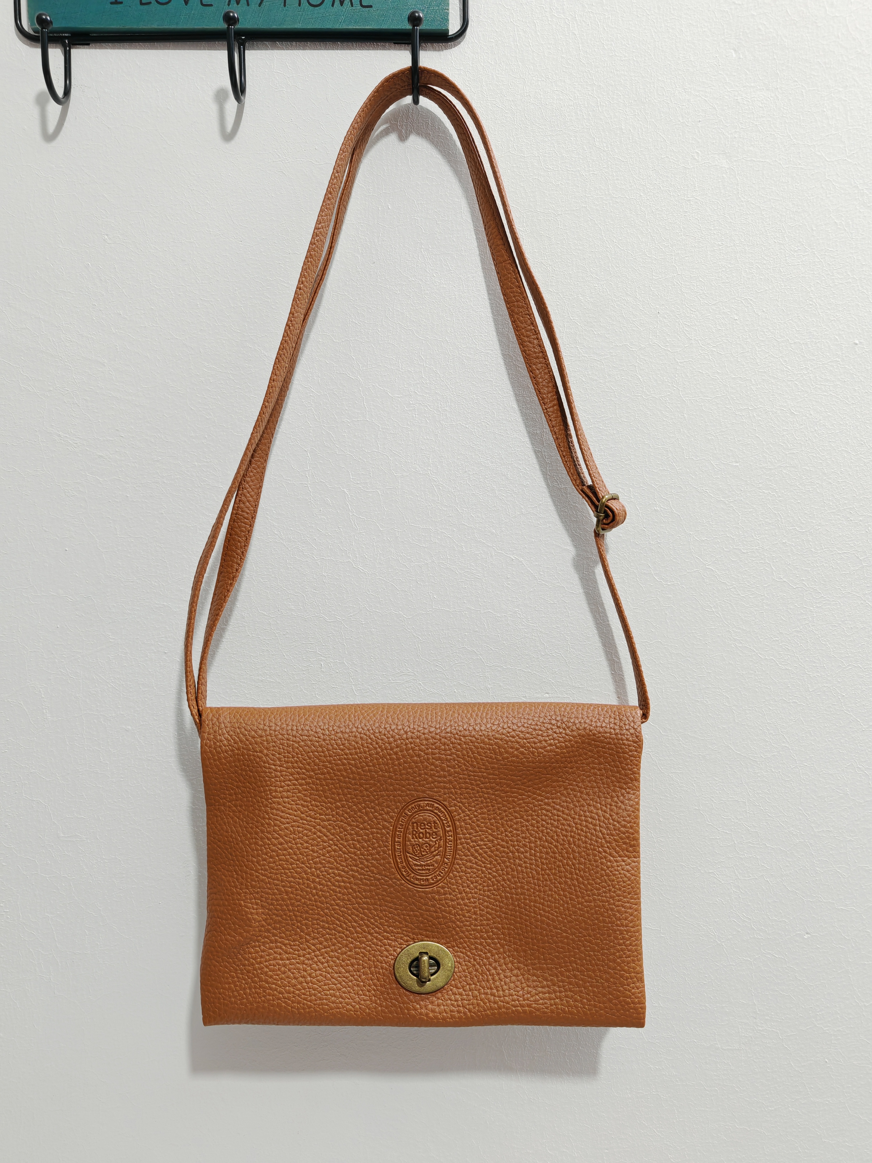 仅2个 日杂附录棕色斜挎单肩包 复古好看女士背包 挎包 通勤包