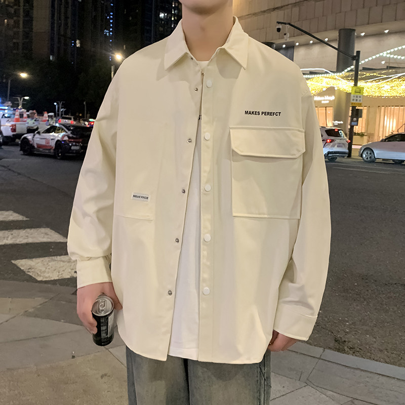 JK2025男士外套衬衫长袖衬衣春秋冬装夹克工装上衣服常规30加厚40,男装夹克,四季星座303A