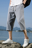 短裤男士夏季薄款宽松棉麻七分休闲八分亚麻运动裤九分裤子K821，男装牛仔裤，四季星座303A