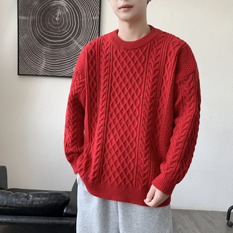MY8267男士毛衣秋冬季潮流针织衫青少年学生款羊毛衫常规37加绒47,男装针织衫/毛衣,四季星座303A