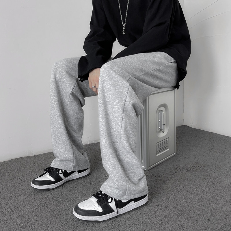 编织绳休闲裤男大码运动卫裤直筒宽松阔腿裤高街ins潮裤子K28，男装休闲裤，四季星座303A