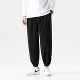 垂感冰丝休闲裤男西裤宽松速干空调裤夏季超薄款九分裤子K91，男装西裤，四季星座303A