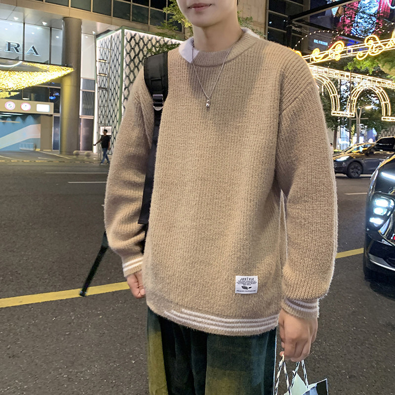 MY8267男士毛衣秋冬季潮流针织衫青少年学生款羊毛衫常规37加绒47,男装针织衫/毛衣,四季星座303A