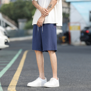新中式亚麻裤子夏季轻薄透气潮男士短裤棉麻休闲裤风男装K600图片