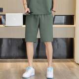 冰丝纯色亚麻短裤男夏棉麻五分裤宽松裤子K11-p18，男装牛仔裤，四季星座303A