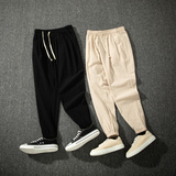 亚麻裤风宽松运动裤束脚棉麻裤大码男九分哈伦裤灯笼裤子K801，女装休闲裤，四季星座303A
