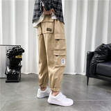 工装裤男日系束脚裤潮牌宽松多口袋长裤春季九分303-KZ24(纯棉），男装工装外套，四季星座303A