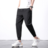 夏季男休闲裤薄款韩版修身运动长裤子冰丝小脚松紧腰裤K022，女装休闲裤，四季星座303A