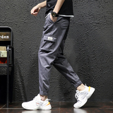 日系工装裤男束脚休闲九分裤运动潮牌长裤大码303A-K9023-P25，男装工装外套，四季星座303A