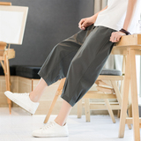 七分裤男夏季薄款冰丝宽松大码运动休闲短裤高街ins潮流K970P17，男装牛仔裤，四季星座303A