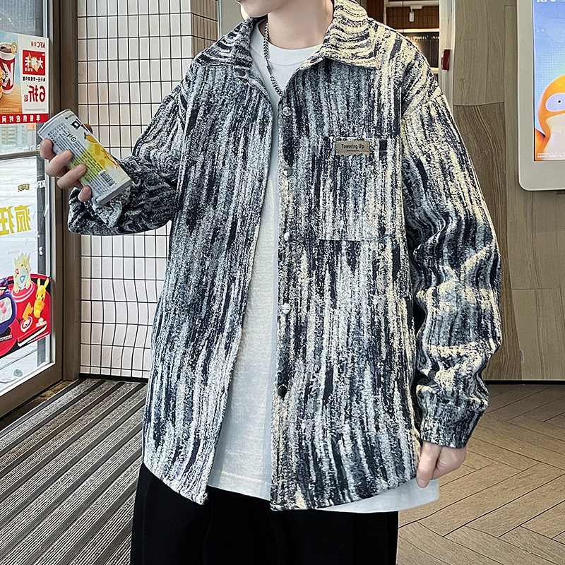 抖音春秋夹克外套小香风男大码银潮流男装外套JK2024,男装夹克,四季星座303A