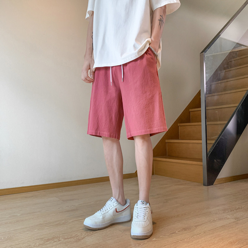 新中式亚麻裤子夏季轻薄透气潮男士短裤棉麻休闲裤风男装K600图片
