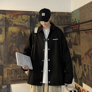 外套男春秋款工装夹克薄款潮牌棒球服冬JK2021常规P32加绒P42图片