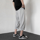 七分裤男夏季薄款冰丝宽松大码运动休闲短裤高街ins潮流K970P17，男装牛仔裤，四季星座303A