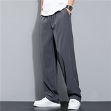 2025新款轻薄冰丝休闲裤裤子男学生运动直筒西装裤九分裤K213P19，男装西服套装，四季星座303A