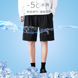 夏季男士五分休闲短裤加肥加大码潮胖子宽松裤子运动直筒K516P14，男装牛仔裤，四季星座303A