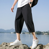 七分裤男士短裤夏季冰丝潮流直筒大码运动休闲八分中裤子K970P17，男装牛仔裤，四季星座303A