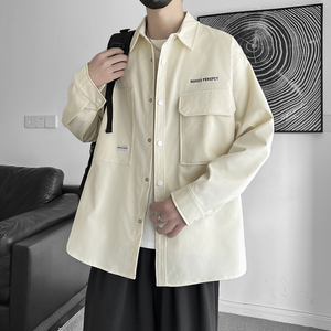 JK2025男士外套衬衫长袖衬衣春秋冬装夹克工装上衣服常规30加厚40图片