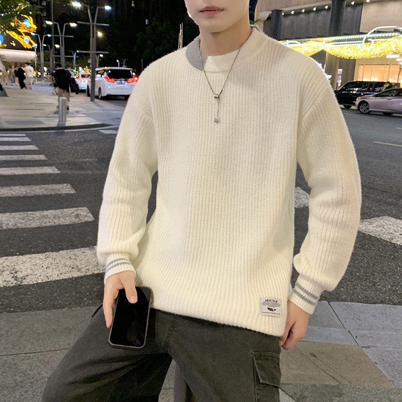 MY6081毛衣男冬季宽松慵懒高级感男生线衣美式休闲男常规37加绒47,男装针织衫/毛衣,四季星座303A