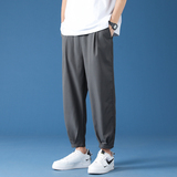 2025新款轻薄冰丝休闲裤裤子男学生运动直筒西装裤九分裤K950，男装西服套装，四季星座303A