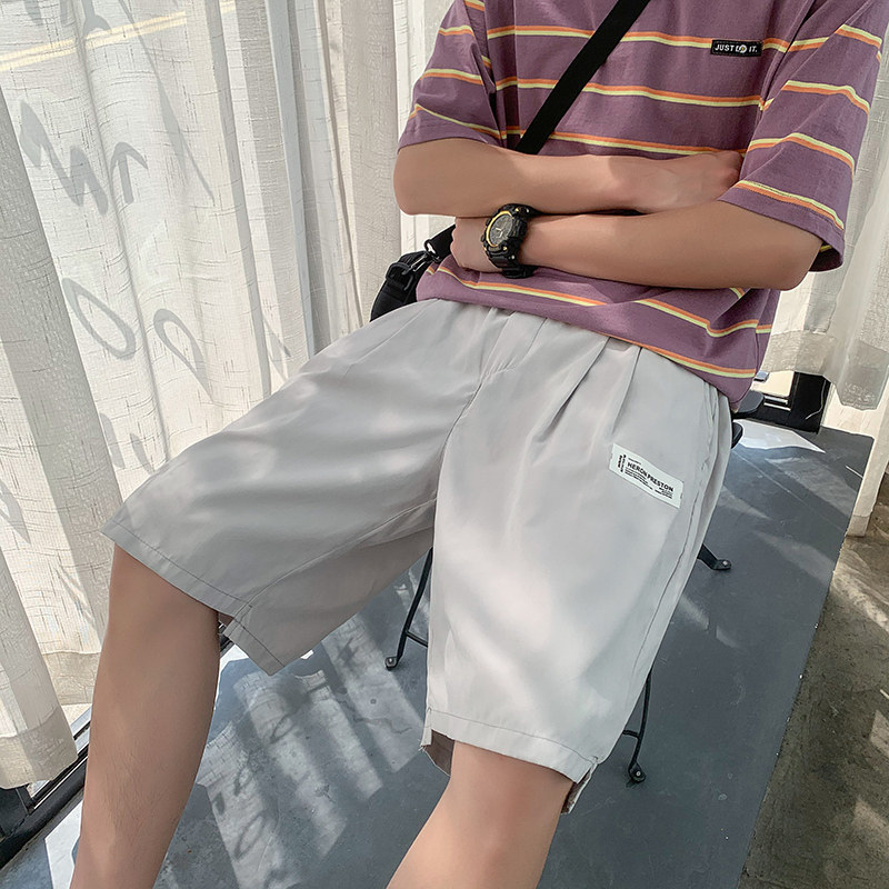 夏季男士五分休闲短裤加肥加大码潮胖子宽松裤子运动直筒港风K179,男装休闲裤,四季星座303A