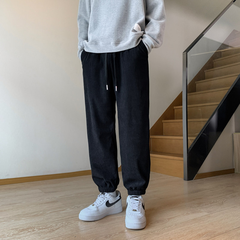 常规P18元加绒P25灯芯绒潮牌束脚裤运动裤休闲潮流男装K2819,女装休闲裤,四季星座303A