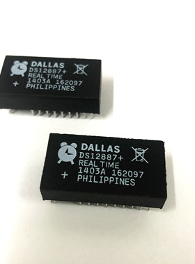 DALLAS时钟芯片 DS12887+ DS12C887+ 实时时钟模块 时间IC DIP-18