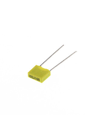校正电容 方块电容 黄色 100V 102J 0.001UF  1NF  脚距 5MM 50个