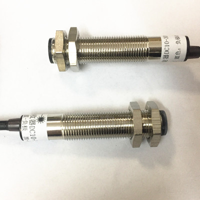 M12激光对射光电开关 对射型传感器 NPN常开6-36V 可见光超远距离