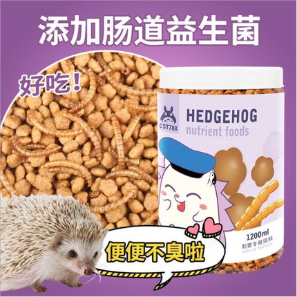 非洲迷你刺猬活物宠物粮食主食用品刺博士送面包虫干饲料