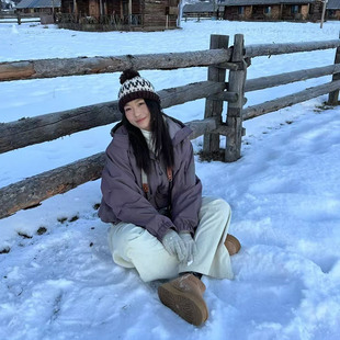 去新疆东北长白山冬季穿搭雪地氛围感旅游拍照出片好看的帽子针织