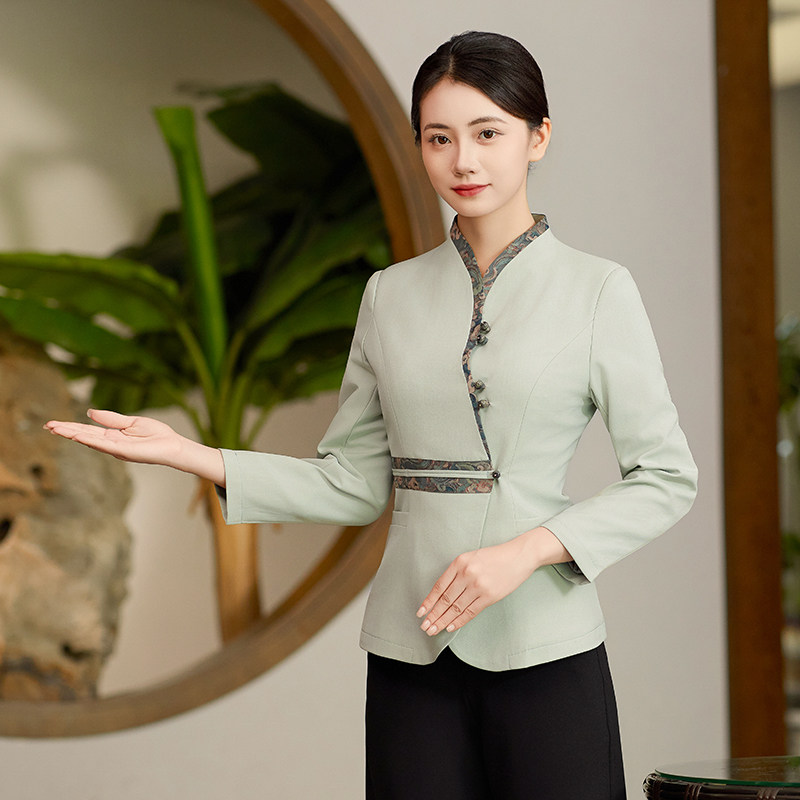 24亿珑新款秋冬酒店餐饮火锅店工作服男女配套制服大码特色壁画纹