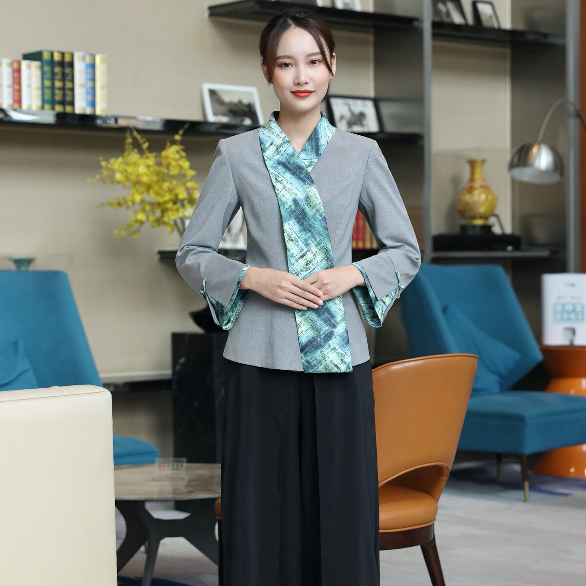 亿珑秋冬前台收银服务员女工装酒店大堂导引工作人员制服