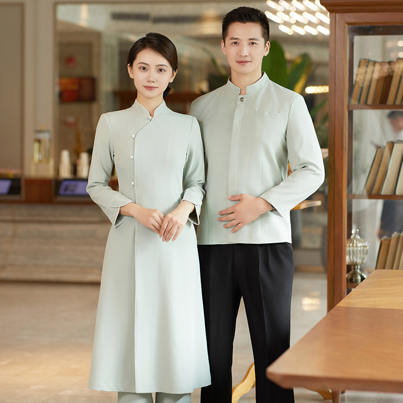 23亿珑秋冬新款豆蔻年华系列新中式餐饮服务员迎宾传菜工作服大码