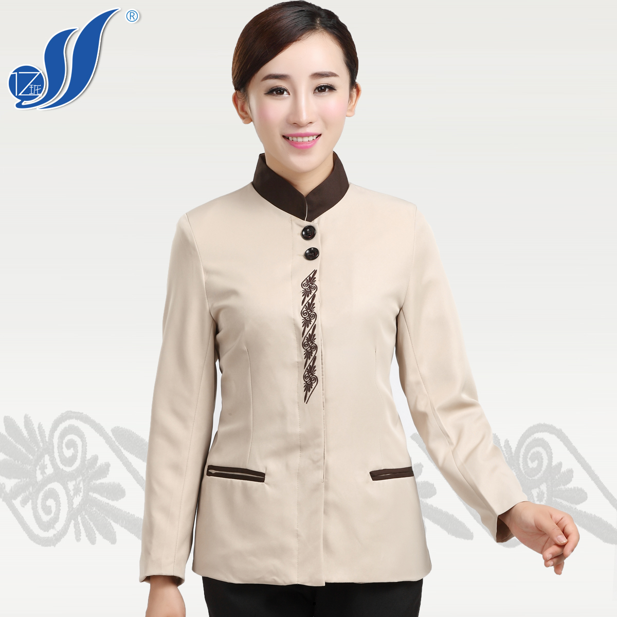 2016亿珑新保洁服夏装酒店客房服务员服装物业宾馆清洁制服大码