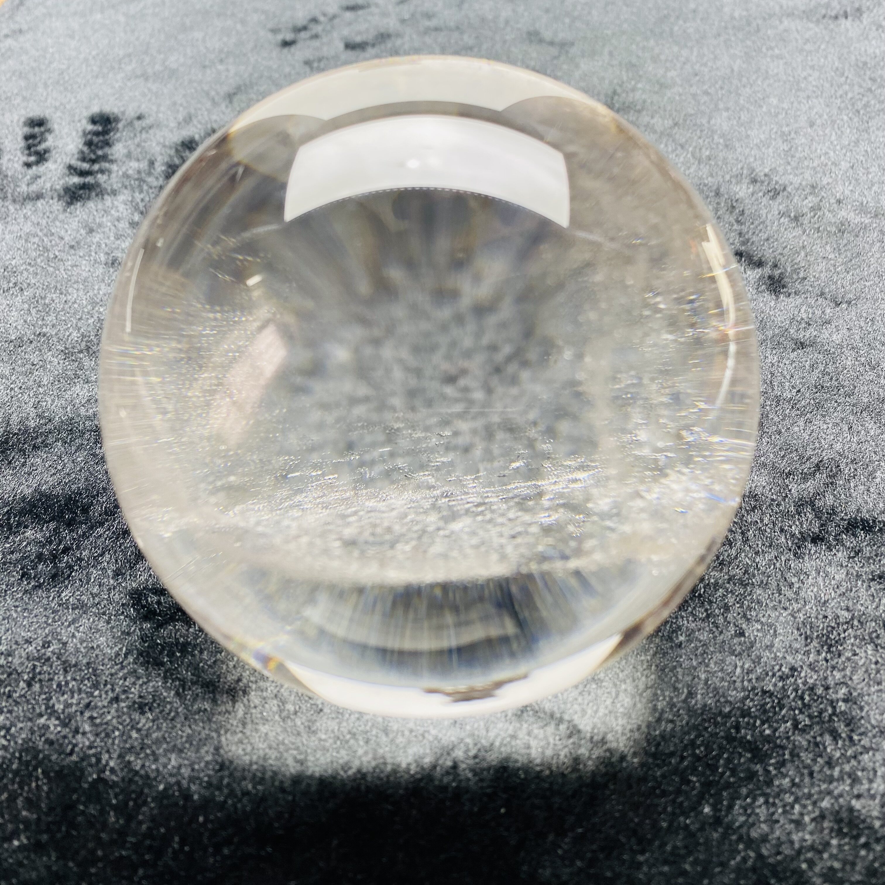 巴西天然白水晶球原石打磨摆件