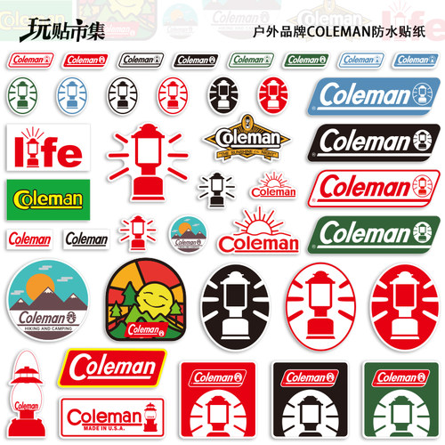 户外露营品牌科勒曼防水贴纸